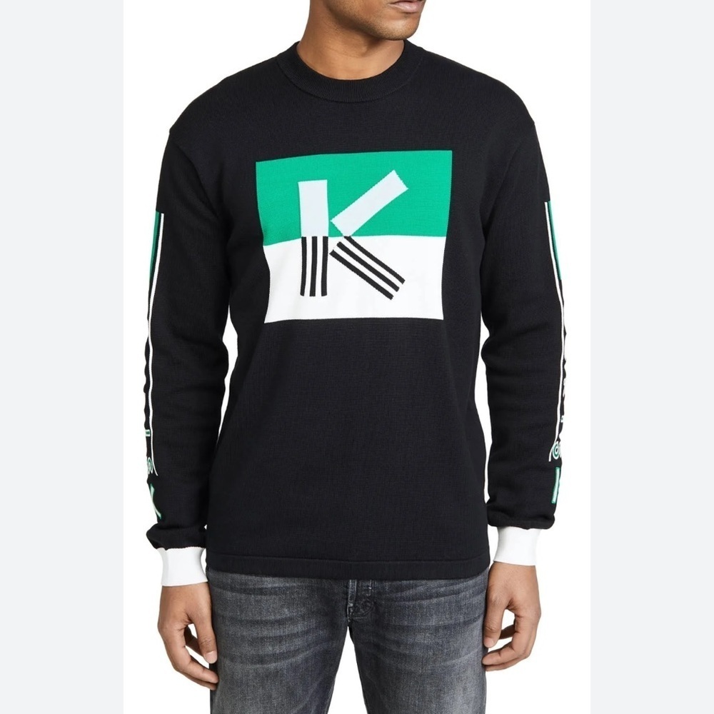 Kenzo Paris Men’s Pullover Black Logo Sweater - size S